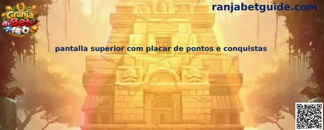 Pantalla superior con placar de puntos y conquistas